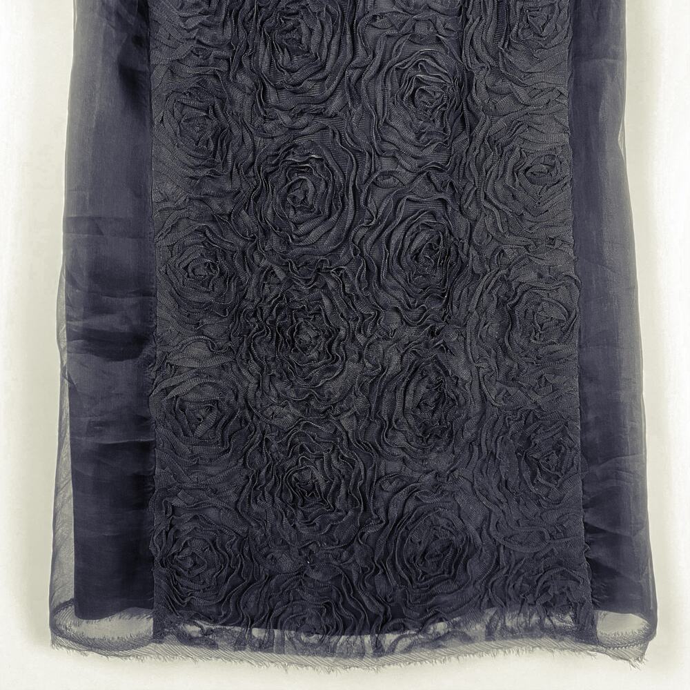 J Crew Gray Silk Organza Floral Cocktail Dress Shift Party Womens Size 0 - Picture 5 of 11